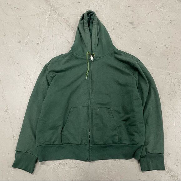 Vtg Camber Full Zip Heavyweight Hooded Sweatshirt 3XL Green Thermal Lined Thick